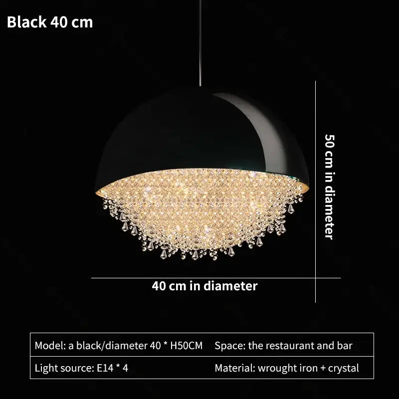 crystal chandelier white dome pendant light for living room