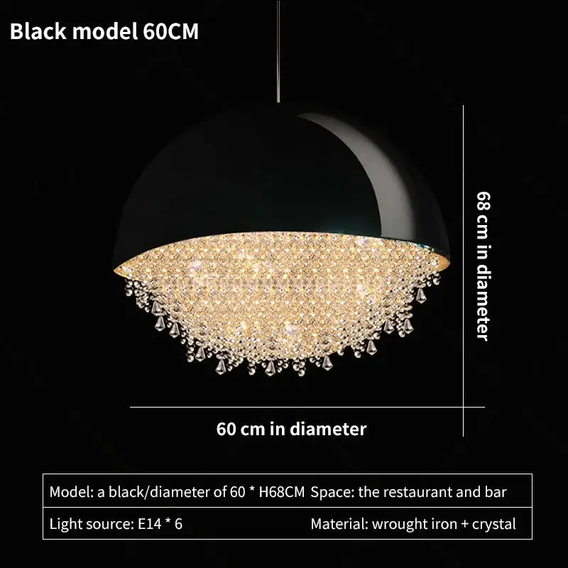 crystal chandelier white dome pendant light for living room
