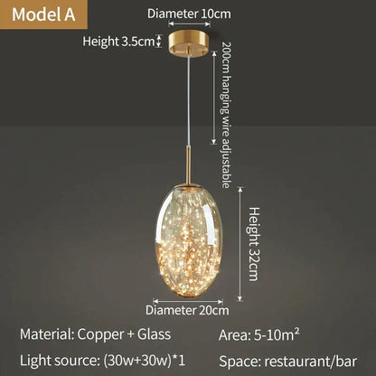 Modern gold crystal chandelier kitchen led pendant lights