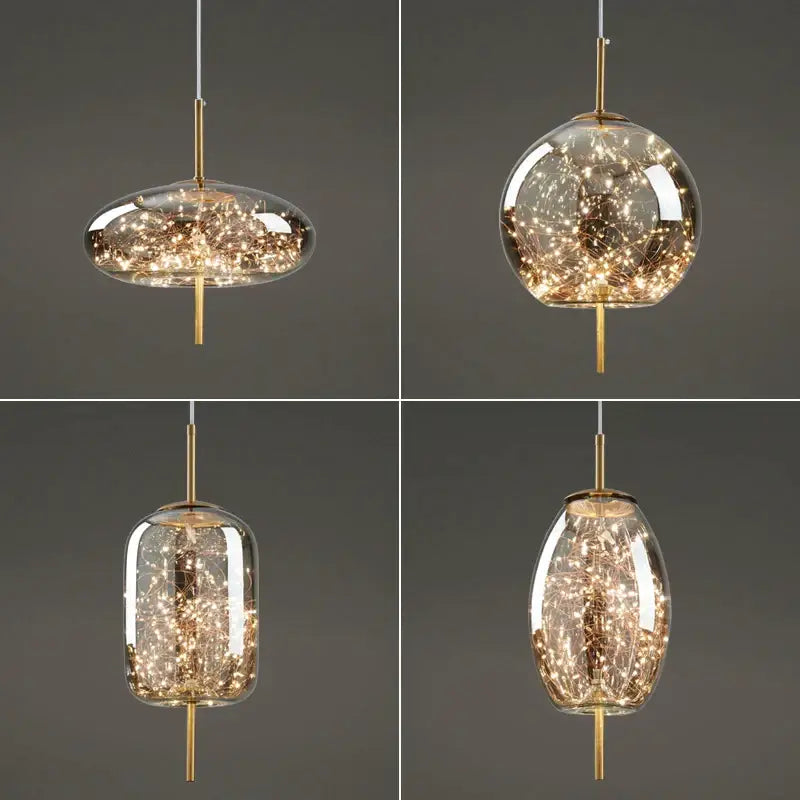 Modern gold crystal chandelier kitchen led pendant lights