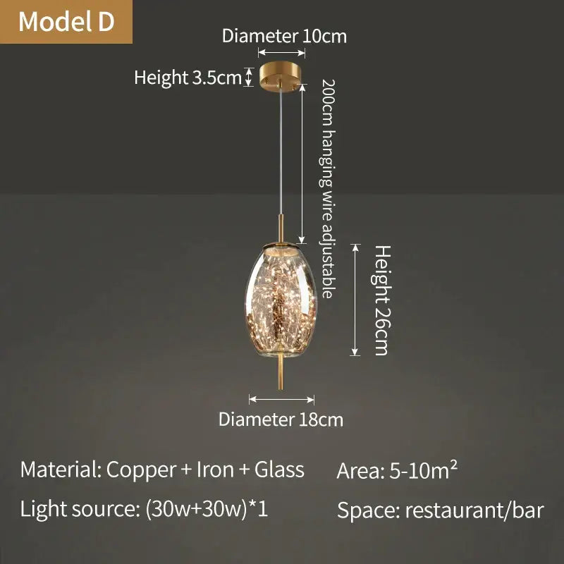 Modern gold crystal chandelier kitchen led pendant lights