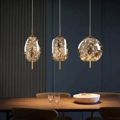 Modern gold crystal chandelier kitchen led pendant lights