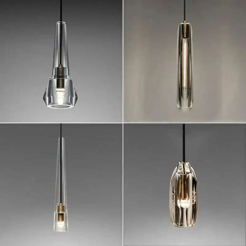 crystal copper chandelier living room clear glass light