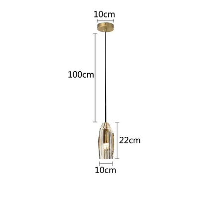 crystal copper chandelier living room clear glass light