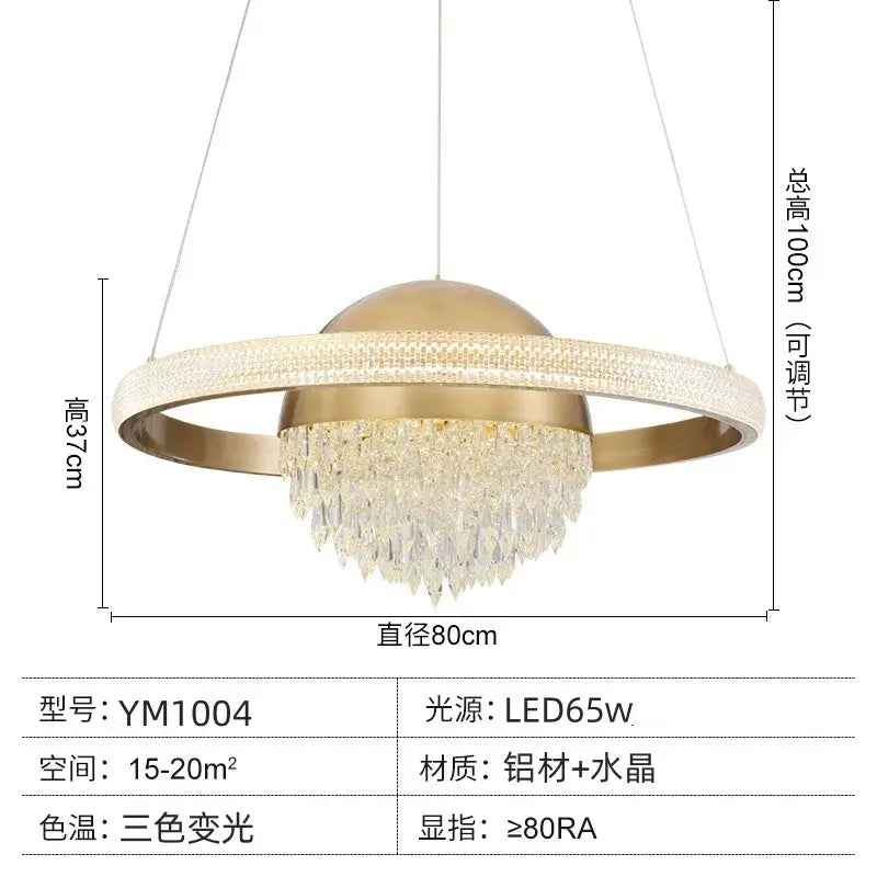 crystal copper pendant lights for dining room luxury decor