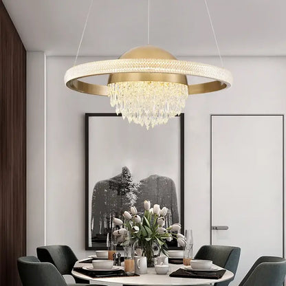 crystal copper pendant lights for dining room luxury decor
