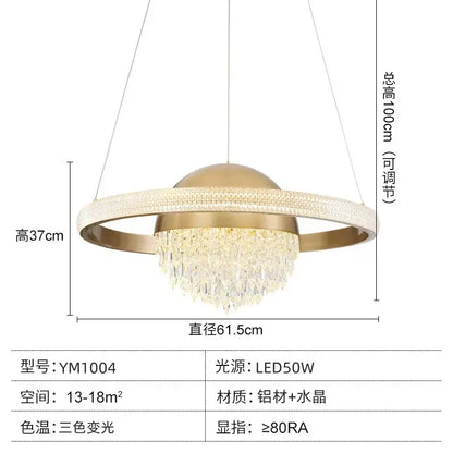 crystal copper pendant lights for dining room luxury decor