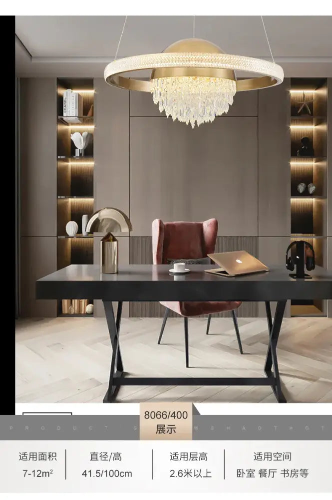 crystal copper pendant lights for dining room luxury decor