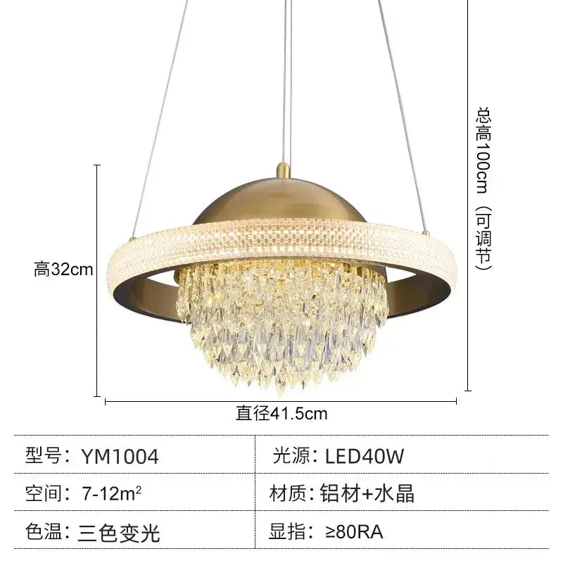 crystal copper pendant lights for dining room luxury decor