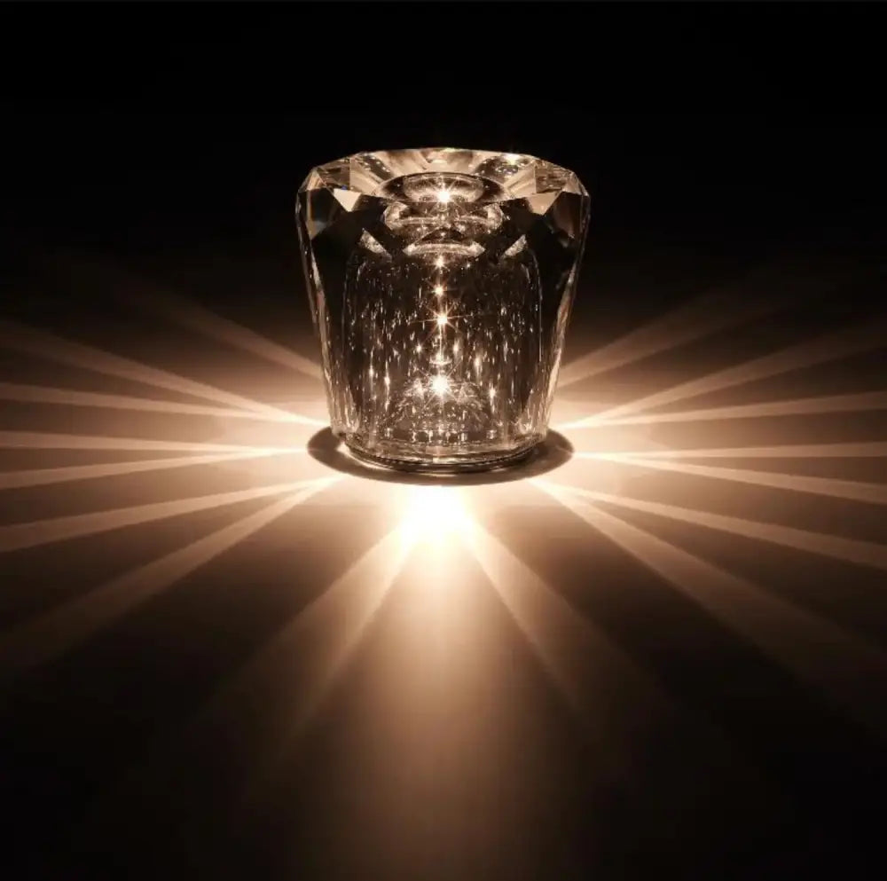 crystal diamond night light bedroom glass table lamp
