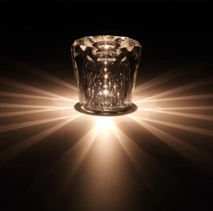 crystal diamond night light bedroom glass table lamp