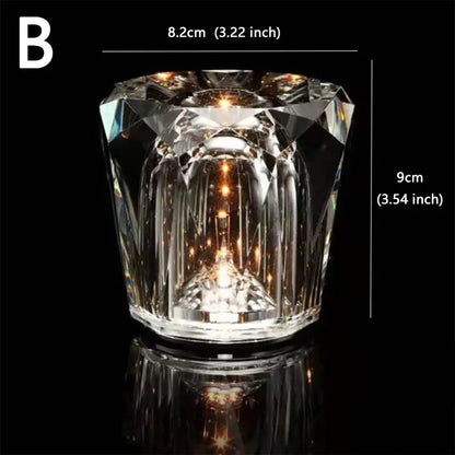 crystal diamond night light bedroom glass table lamp