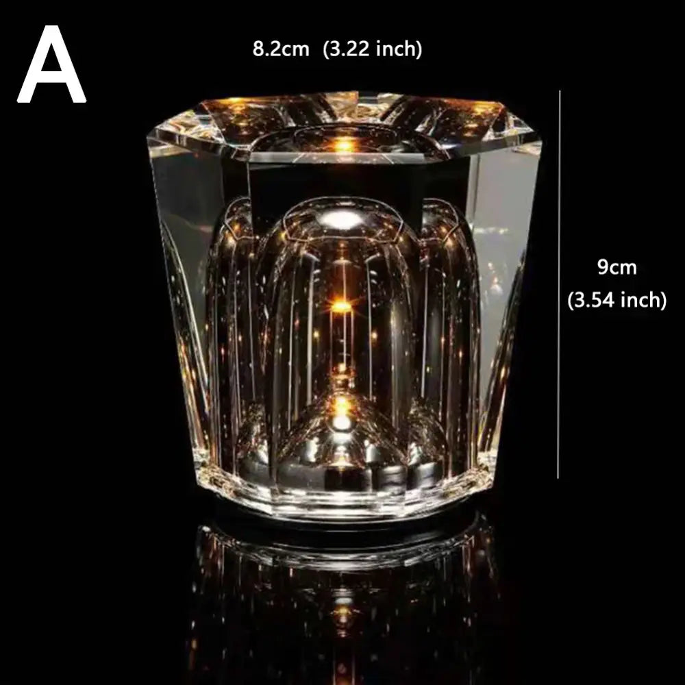 crystal diamond night light bedroom glass table lamp