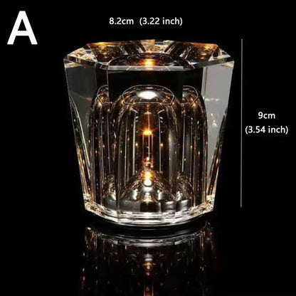 crystal diamond night light bedroom glass table lamp