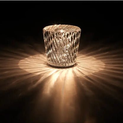 crystal diamond night light bedroom glass table lamp