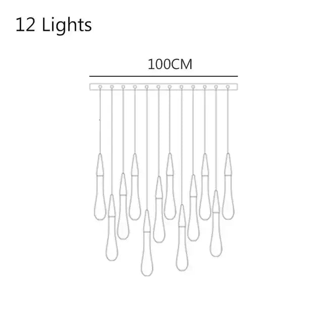 crystal drop chandelier gold glass dining room light