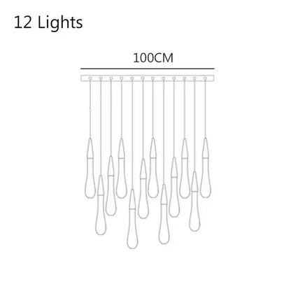crystal drop chandelier gold glass dining room light