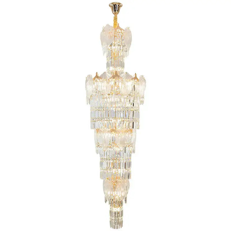 crystal european long chandelier for living room lighting