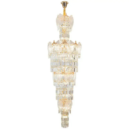 crystal european long chandelier for living room lighting
