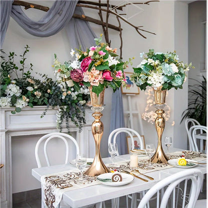 DecorBites™ Crystal Flower Stand Set, 22" Tall Metal Vases