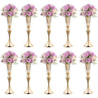 DecorBites™ Crystal Flower Stand Set, 22" Tall Metal Vases
