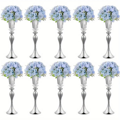 DecorBites™ Crystal Flower Stand Set, 22" Tall Metal Vases