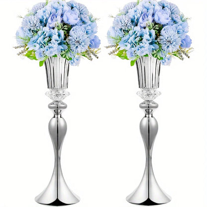 DecorBites™ Crystal Flower Stand Set, 22" Tall Metal Vases