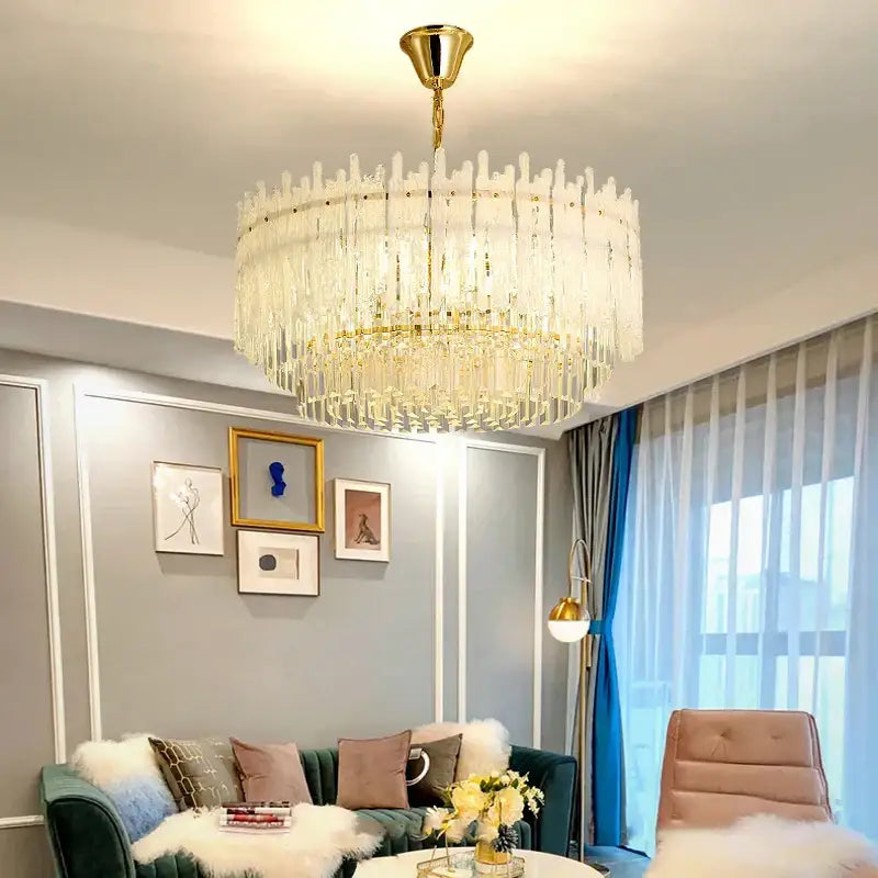 crystal glaze gold chandelier for dining room luxury crystal