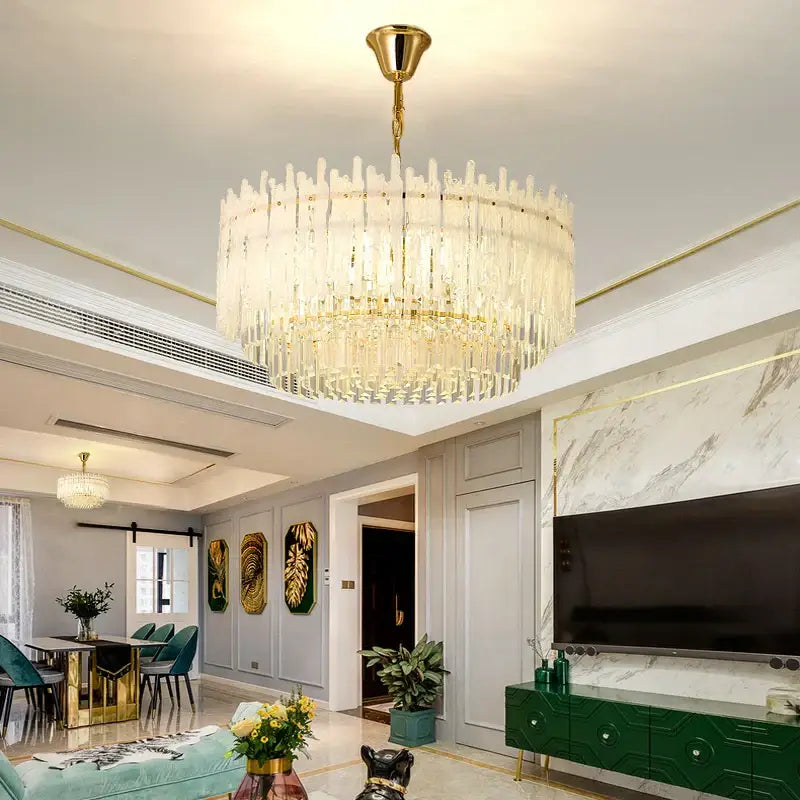 crystal glaze gold chandelier for dining room luxury crystal