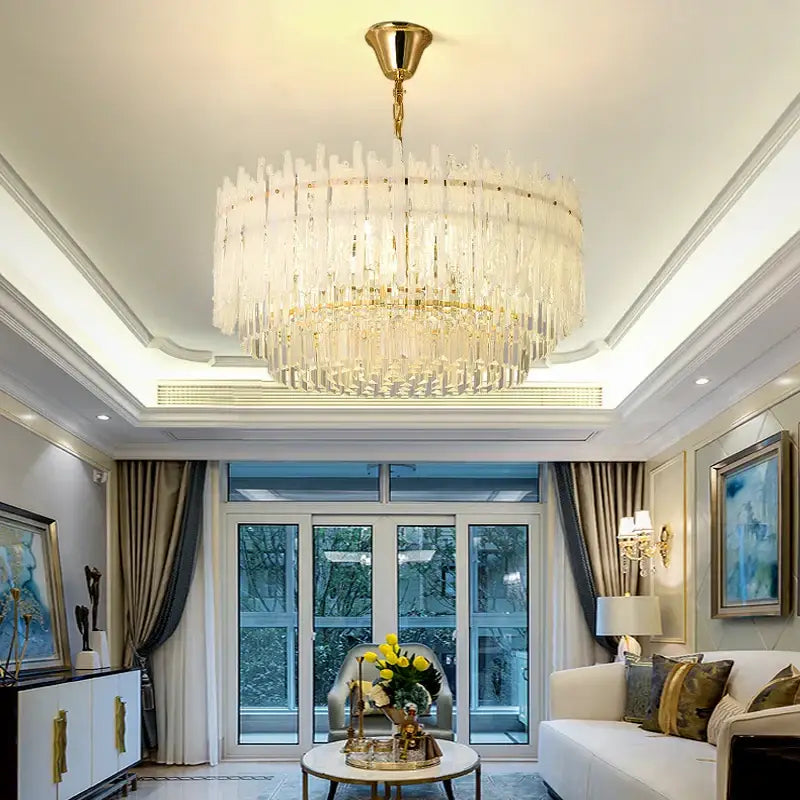 crystal glaze gold chandelier for dining room luxury crystal