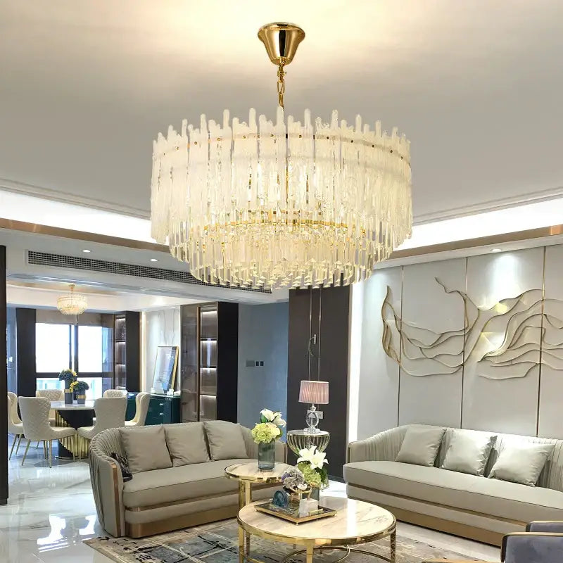 crystal glaze gold chandelier for dining room luxury crystal