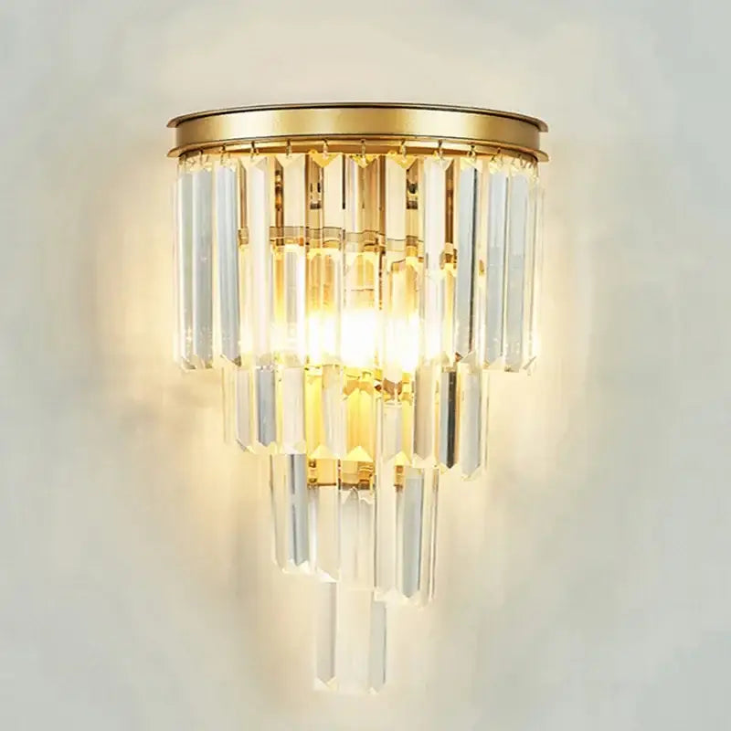 Decorbites crystal gold chandelier black & amber living room light