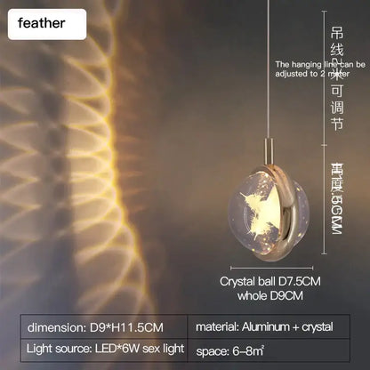 crystal jellyfish chandelier gold bedroom pendant light