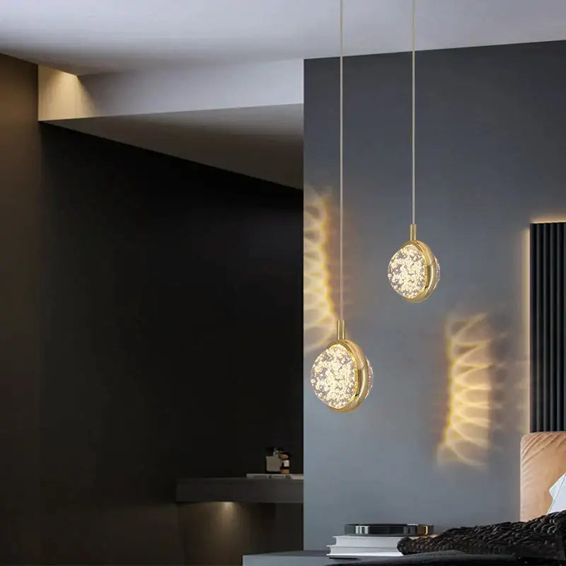 crystal jellyfish chandelier gold bedroom pendant light