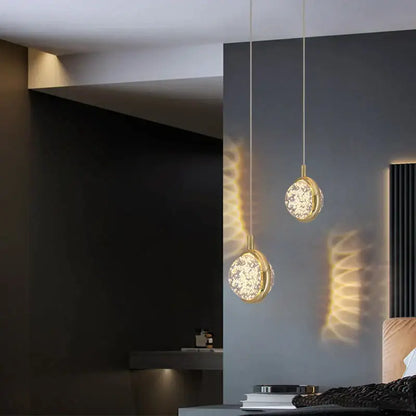 crystal jellyfish chandelier gold bedroom pendant light