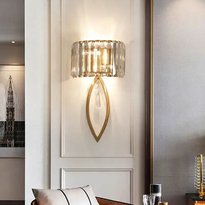 crystal led black wall lamp with droplet for bedroom