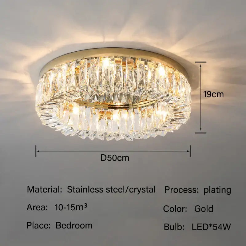 crystal led ceiling lights chrome chandelier living room