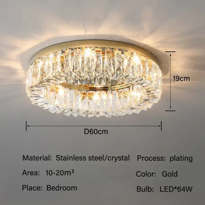 crystal led ceiling lights chrome chandelier living room