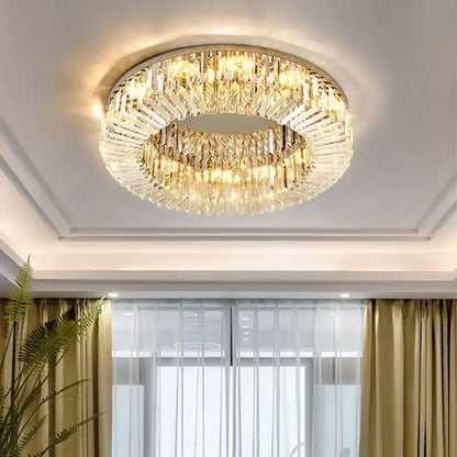 crystal led ceiling lights chrome chandelier living room