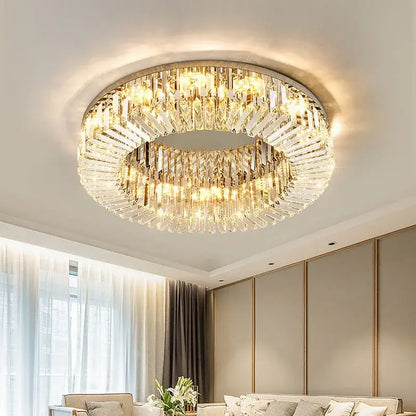 crystal led ceiling lights chrome chandelier living room