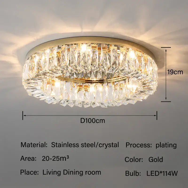crystal led ceiling lights chrome chandelier living room