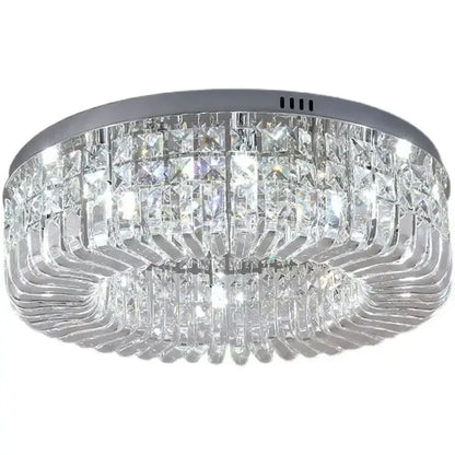 Modern gold multi tier crystal led ceiling light dining room
