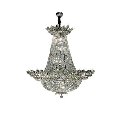 crystal led chandelier chrome multi tier living room light