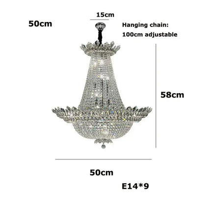 crystal led chandelier chrome multi tier living room light
