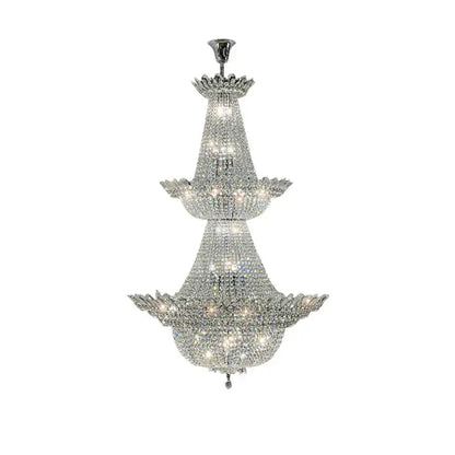 crystal led chandelier chrome multi tier living room light