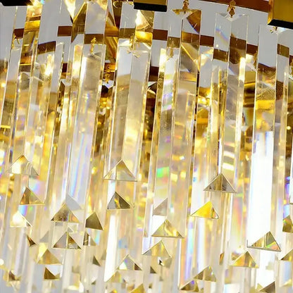 crystal led chandelier gold art deco dining room light