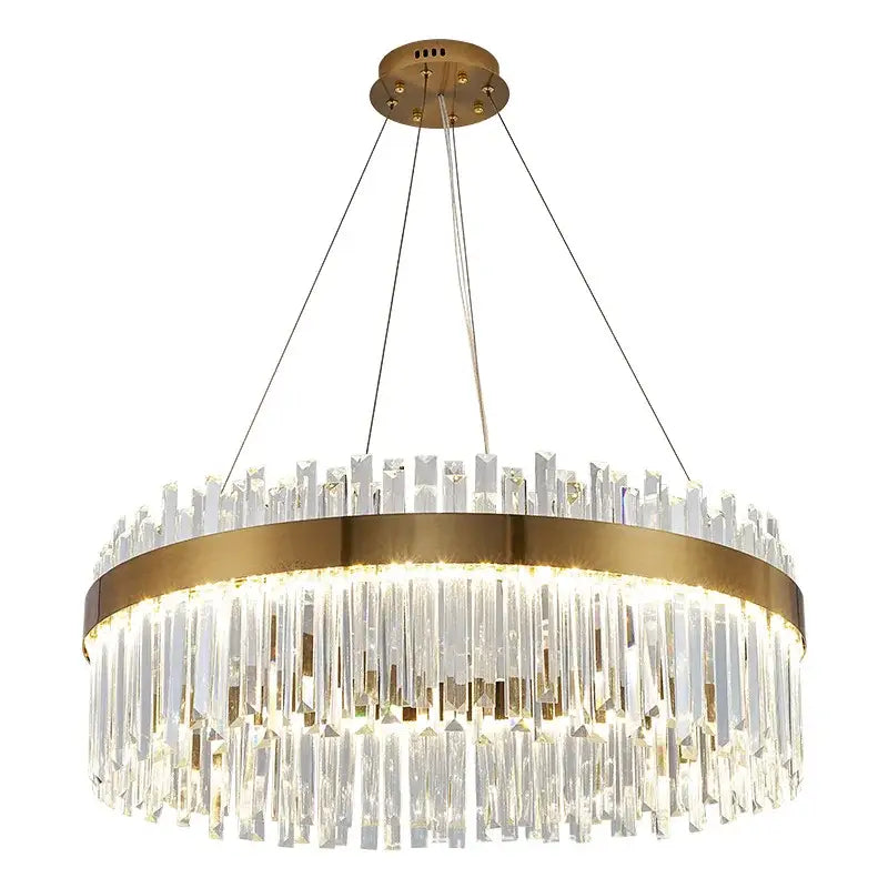 crystal led chandelier gold dining room lighting