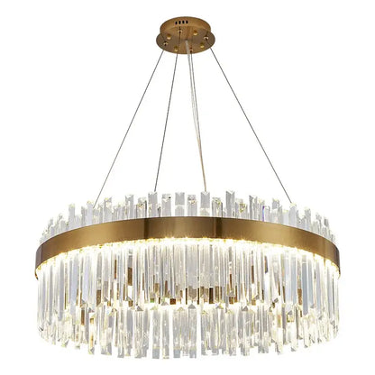 crystal led chandelier gold dining room lighting