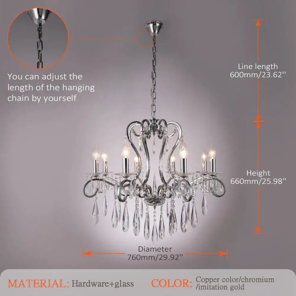 Decorbites crystal led chandelier gold dining room pendant light