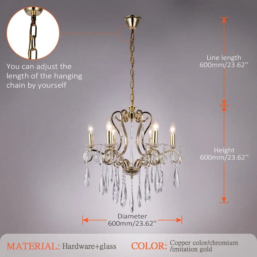 Decorbites crystal led chandelier gold dining room pendant light